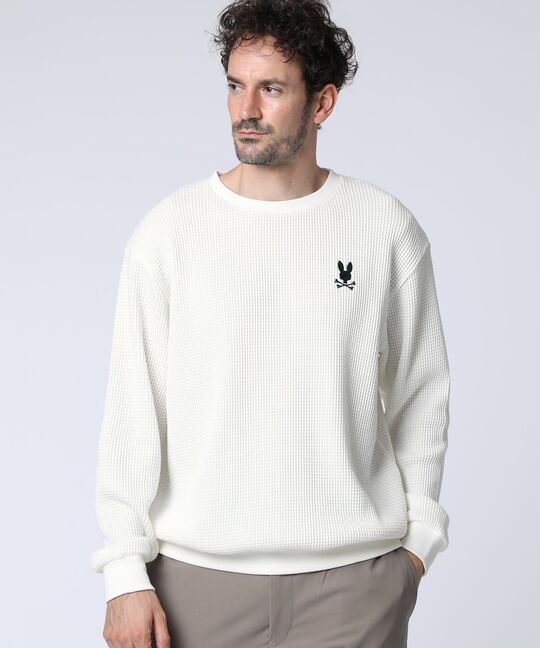 ツートンワッフル クルーネックスウェット