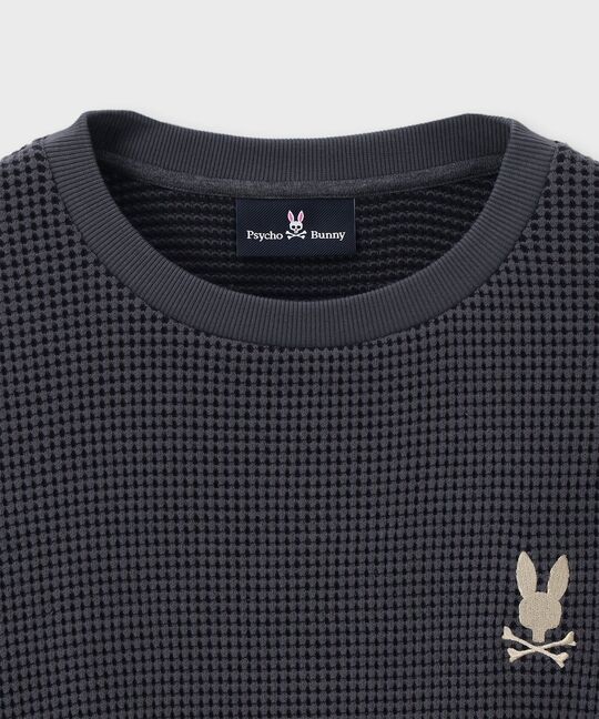 ツートンワッフル クルーネックスウェット