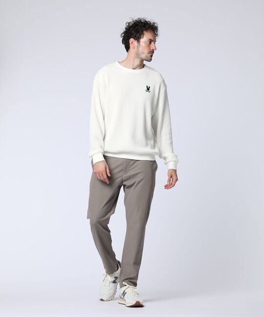 ツートンワッフル クルーネックスウェット