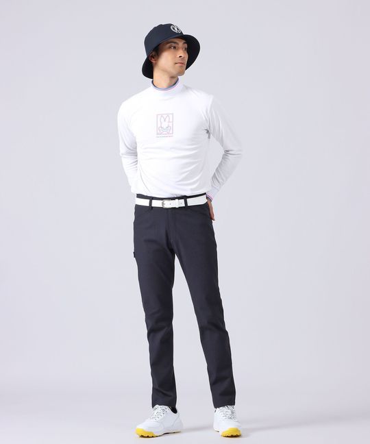 [GOLF]ラインモチーフ モックネック ロングスリーブTシャツ