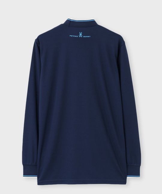 [GOLF]ラインモチーフ モックネック ロングスリーブTシャツ