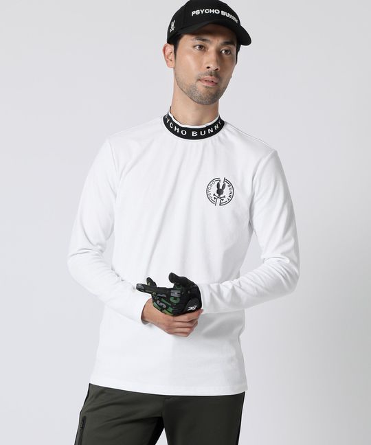 [GOLF][EC限定]ラウンドロゴ モックネック ロングスリーブTシャツ