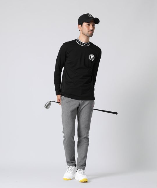 [GOLF][EC限定]ラウンドロゴ モックネック ロングスリーブTシャツ