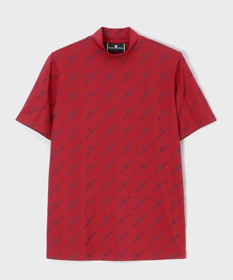 [GOLF]リピーテッドロゴ モックネック　 Tシャツ
