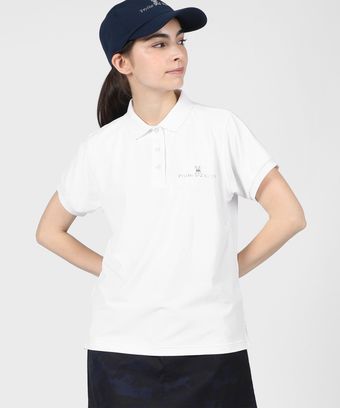 [GOLF][WOMEN] メタルロゴプリント 　ポロシャツ