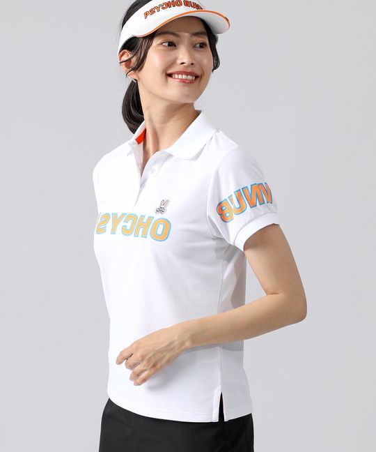 [GOLF][WOMEN] PSYCHOBUNNYアクセントロゴ半袖 ポロシャツ