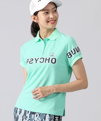 [GOLF][WOMEN] PSYCHOBUNNYアクセントロゴ半袖 　ポロシャツ