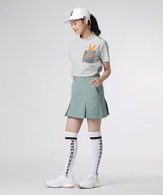 [GOLF] [WOMEN]2WAYストレッチツイル ボックスプリーツ スカート